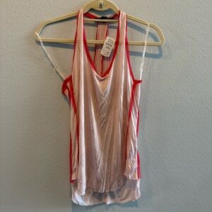 Fraiche by J Pink and White Sleeveless Top